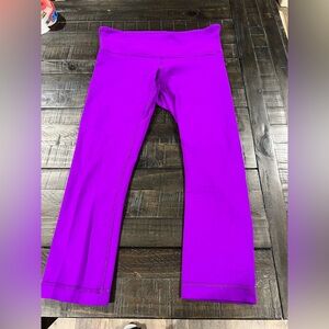 lululemon athletica Vivid Purple Cropped Leggings